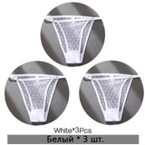 3PCS/Set Perspective Women's Panties Sexy Women Low-Waist Underpant Female G-String Underwear Lingerie