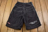 Y2k Denim Shorts Street Hip-Hop Retro Graphics Black Loose Gothic Men-Outfit
