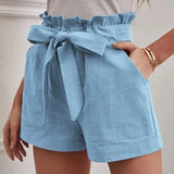 Solid Color Large High Waist Wide