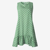 Casual Slim Thin Party O Neck Dot