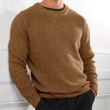 Fongt Only For The New Casual Men's Solid Color Top Sweater Knit