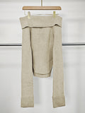 Fongt Spring Season New One-Word Shoulder Sweater Women Comfortable Leisure Temperament Commuting One Word Shoulder Short