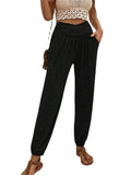 Fongt 2025 Women's Home Trousers Temperament Casual Loose Bag High Waist Girded Trousers Women
