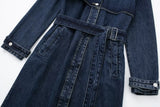 New Cowboy Belt Long Trench Coat 3607271-Outfit