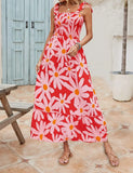 Long Bohemian Print Strap Loose Casual