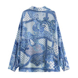 Spring Paisley Printed Shirt 3345777 Printed Pants 3350777-Outfit