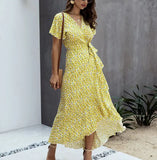 Beach Sundress Ladies Lace Up Wrap Party
