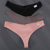 Thong V Waist Design G-String Women's Panties Cotton Panties Female Underpants Solid Pantys Intimates Lingerie