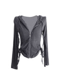Style T-shirts Women 2023 Autumn Hooded Ins Prevalent Tops Slim Long Sleeve Coat Daily Minimalist Hot Selling Chic