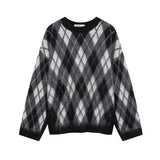 Fongt Women's Clothing 2025 Autumn And Winter New Street Round-Necked Ragged Knitted Shirt