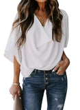 Summer V-neck Loose Half Sleeve
