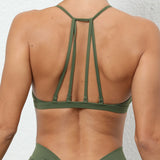 Fongt Shoulder Strap Yoga Top Female Tight Quick-Drying Exercise Yoga Bra Outdoor Running Beautiful Back-Outfit
