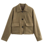 Fongt Women's Clothing Explosion Fashion With Old Money Velvet Leather Short Coat