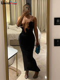 Sexy Ruffles Dress Woman Irregular Strapless Summer Trend Backless Spaghetti Straps Thin Chic Party Skinny Slim Vestidos-Outfit