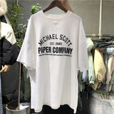 Fongt T-Shirt Female Ins Tide 2023 New Summer Korean Simple Letter Print Loose Students Show Thin