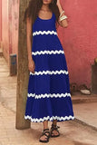 Fongt Summer New Simple U-Word Collar Ripple With Chest Solid Color A-Word Slip Skirt-88003-Outfit
