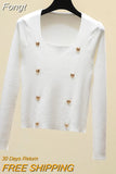 Cropped Sweater Women Clothes Long Sleeve Pullover Knitted Top Autumn Jumpers Korean Fashion Womens Sweaters Jersey