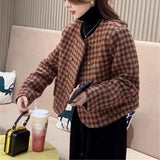 Fongt Spring Autumn Temperament New Loose Long-Sleeved Top With French Round Collar Short High-End Small Fragrant Women's Coat