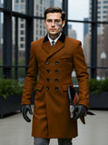 Fongt 2025 Autumn And Winter With Lining Burst Single Hairs, The Coat Man Thickths The Double Clasp Of The Windcoat