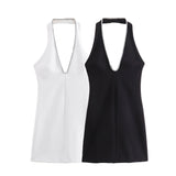 Summer Jewellery Neckline Slim Mini Dress 3082739-Outfit