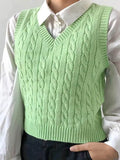 Twist Sweater Vest-Outfit