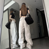 Side Zip Up Contrasting Straight Leg Sweatpants-Outfit