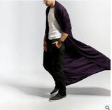 Fongt And Autumn Thin Men's Mature Long Slim Long Style Long Wind Jacket Casual Fashion Solid Color Men's