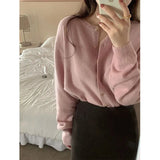 Knitted Heart Buttoned Cardigan-Outfit