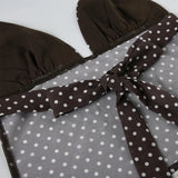Polka Dot Backless Top with Scarf-Outfit