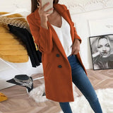 Plus Size 4XL 5XL Women's Autumn Coat Woollen Blends Overcoats 2023 Winter Long Sleeve Casual Oversize Outwear Jackets