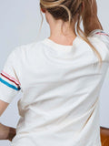 Letter Printed T-Shirts for Women 2023 Cotton Short Sleeve Round Neck Casual Tees Tops Femme Fashion Tshirt Tee