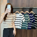 Fongt Lazy Wind Collar High-Waist Temperament Short Top Women Summer New Chic Korean Version Of Short-Sleeved