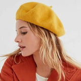 Style Vintage Unisex Women Men Wool Warm Plain Beret Beanie Hat Cap Hot Selling