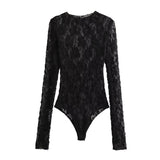 New Lace Jumpsuit 0219816 Split Design Leggings 4661529-Outfit