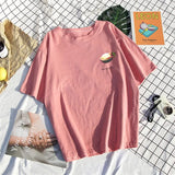 100% Cotton T Shirt Women Printed Short Sleeve Elastic O-Neck Soft Tees Summer Fashion Soft Plus Size New