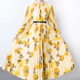 Fongt New Women's Dress Dress Oversized Dress Print 100 Folds T-Shirt With T-Shirt Holiday Casual Dress