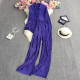 Fongt Suit Female Temperament Loose Long-Sleeved Shirt Two Sets Of Leisure High-Waist Hanging Pendant 100 Rolls