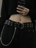 Double Eyelet Chain Belt with