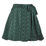 Solid High Waist Sweet Fashion Lace-up Chiffon Satin Wrap