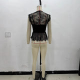 Fongt Female Spliced Lace Top 8958942-Outfit