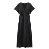 Fongt 2025 New Women's Temperament Silk And Simoufry Dress