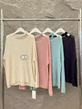 Fongt Price Does Not Return] Xiu Xixi 13 Lines 2025 Autumn Round-Neck Wool Knitted Sweater Women 25152
