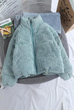 Stand Collar Puffer Coat 1028-0-Outfit