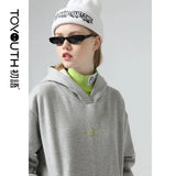 Chic Style Printed Hooded Loose Long Sleeve