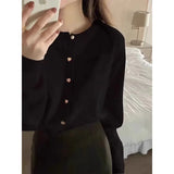 Fongt Knitted Cardigan Girl Spring And Autumn Gentle Wind High-End Feeling Short Sweater Coat Small