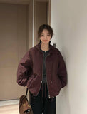 The New Autumn / Winter 2024 Korean Version Loose Hooded Storm Suit Shows Thin Short Jacket Overalls Joker Jacket Jacket Female-Outfit