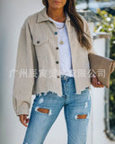 The Ins Winter Street Hipster Versatile Denim Lapel Loose Washer Make Old Female Jacket-Outfit