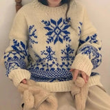 Jacquard Christmas Sweater-Outfit