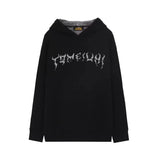 Skeleton Print Fuzzy Graphic Hoddie-Outfit