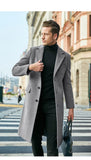 Fongt Men's English Men's Long Coat Long Sleeves And Coat Autumn And Winter Coat